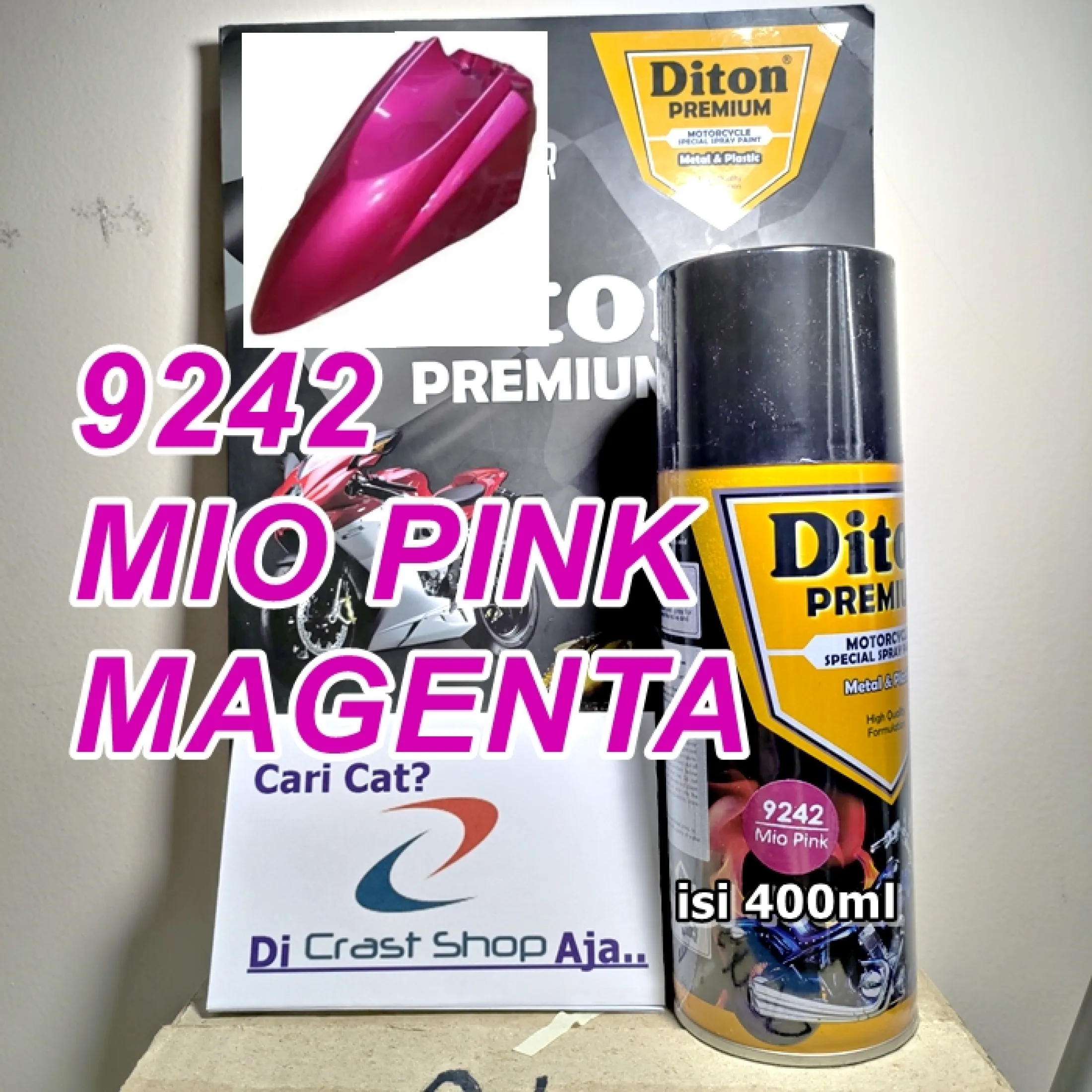 Cat Pilox Diton Premium Mio Pink Magenta 9242 400cc Warna Magenta Merah Muda Yamaha Mio J Soul Sepeda Motor Mobil Helm Mesin Velg Bodi Pilok Pylok Pylox Free Packing Bubble Wrap Dus Bisa