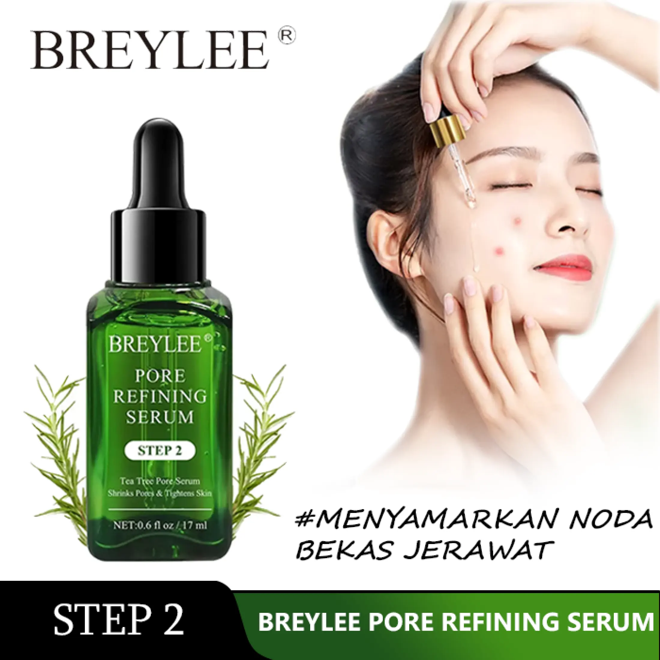 Serum Pengecil Pori Pori Wajah Breylee Step 2 Pore Refining Serum Pengecil Pori Wajah 17ml Penghilang Bopeng Bekas Jerawat Serum Menyamarkan Bekas Jerawat Memutihkan Wajah Pengecil Pori Lazada Indonesia