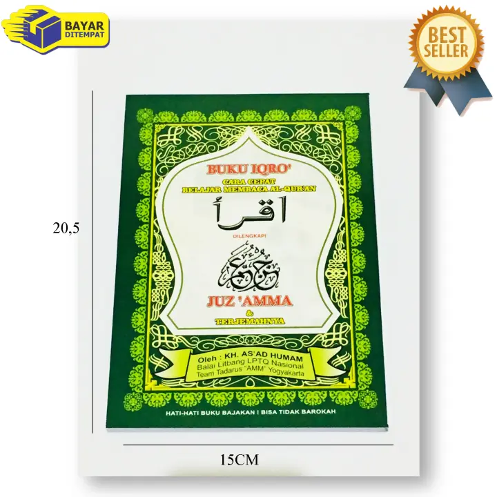 Buku Iqro Besar Cara Cepat Belajar Mengaji Jilid 1 Sampai Jilid 6 Dilengkapi Juzamma Juz Amma Ukuran 15x20 5cm Kertas Cd Koran Lazada Indonesia