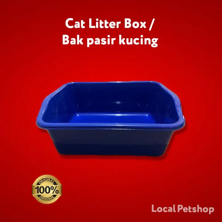 Bak Pasir Kucing Cat Litter Box Tempat Pasir Toilet kucing ukuran M/L Termurah