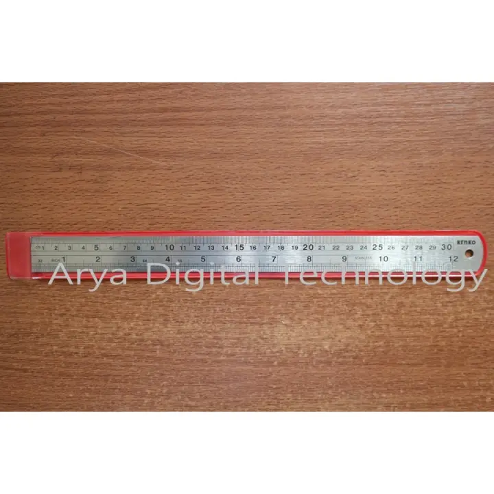 Penggaris Besi Kenko Stainless Steel Ruler 30cm Murah Original Bagus