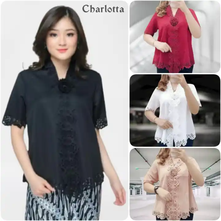 Krisna Kebaya Encim Modern Laser Lengan Pendek Good Quality Charlota Lazada Indonesia