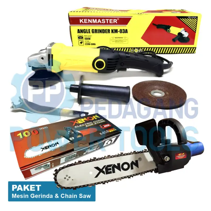 Kenmaster Mesin Gerinda Tangan Xenon Chain Saw Mini Gergaji Kayu Lazada Indonesia