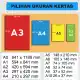 Cetak Brosur/Flyer Art Paper 150 GSM, Harga Per 10 Pcs atau Lembar, Free Design , Full Color, Ukuran A4, A5, A6, A7, dan 1/3 A4. 