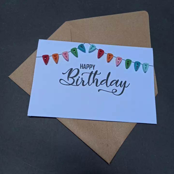Birthday Card Kartu Ucapan Ulang Tahun Greeting Card Quilling 04 Lazada Indonesia