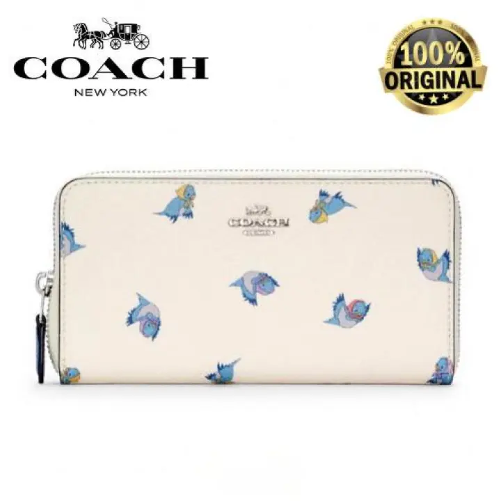 17 Coach accordion zip wallet with heart floral print