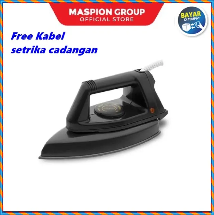 Maspion Ex 1000 Setrika Listrik Dry Iron Hitam Free Kabel Setrika Cadangan Lazada Indonesia