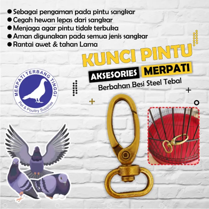Kunci Pintu Sangkar Kandang Burung Merpati Perkutut Puter Kucing Anjing Anti Patah Head Lock Single Besi Tebal Pengaman Kandang Hewan Sugar Glider Hamster Kepala Rantai Kaki Burung Kplbp Lazada Indonesia