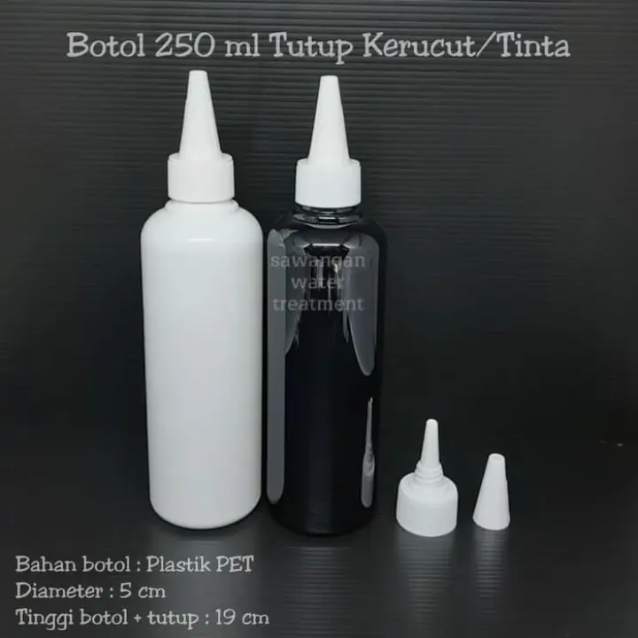 20 Pcs Botol Tinta 250ml Botol Kerucut Botol Corong Tutup Kerucut Putih Botol Putihsusu Lazada Indonesia