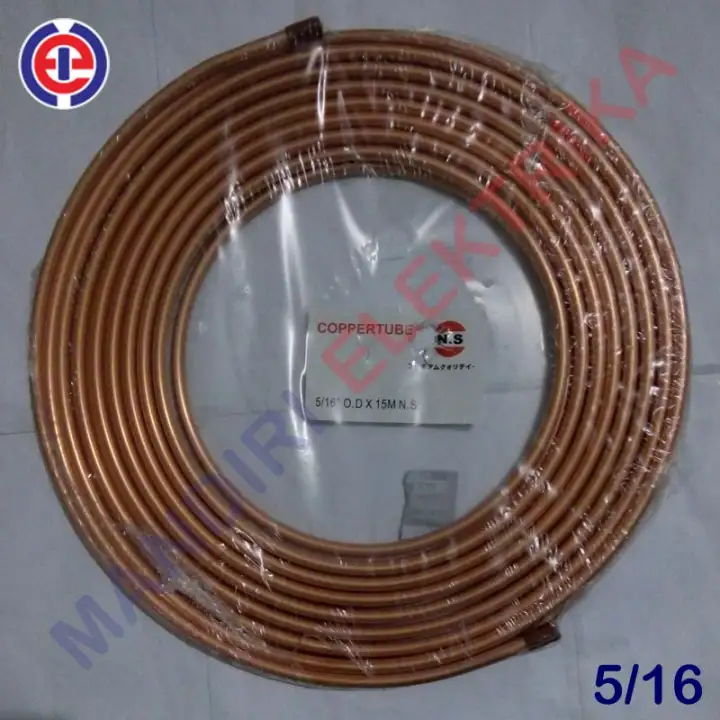 Pipa Tembaga 5 16 In 8 0mm Ns Pipa Kulkas Ac Meteran Berkualitas Lazada Indonesia