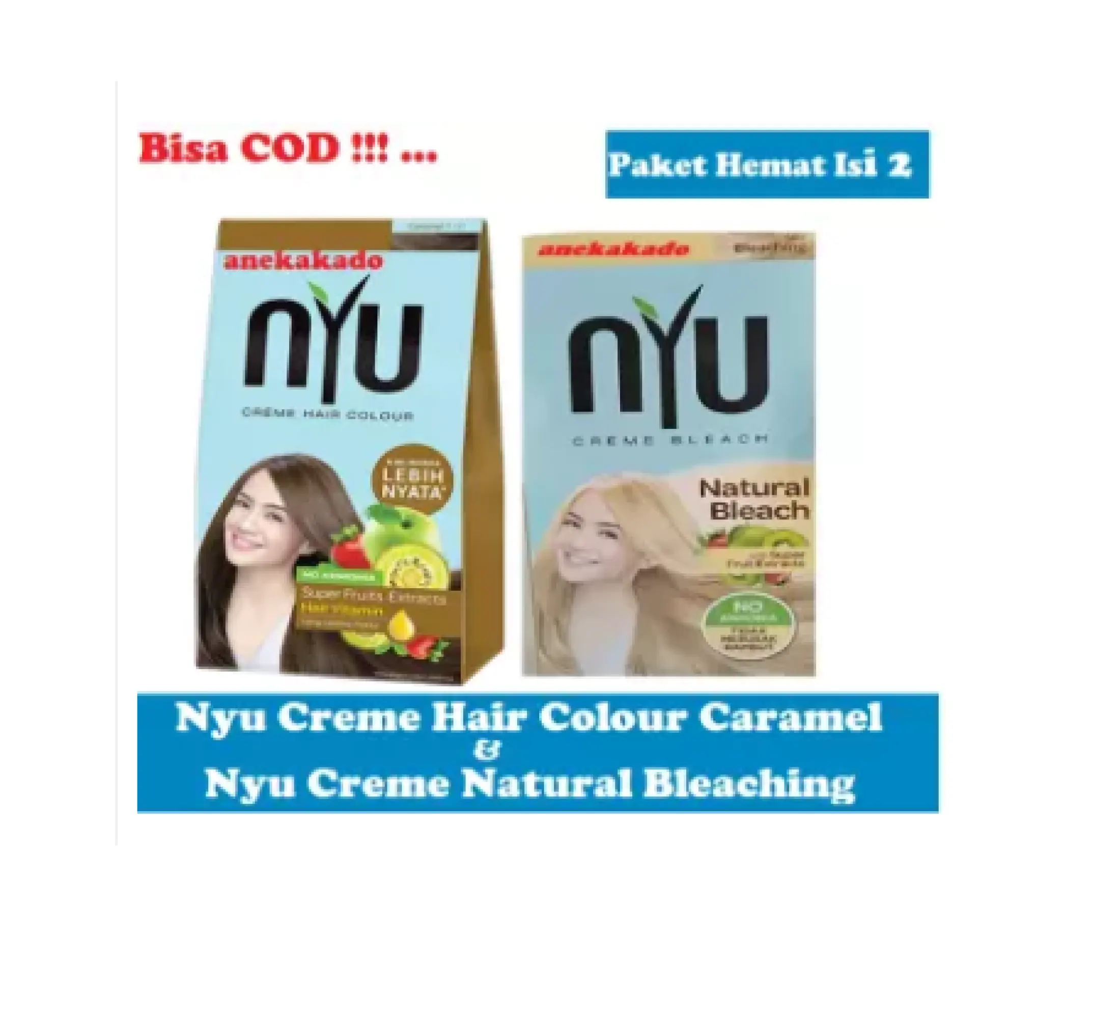 Nyu Creme Hair Colour Caramel Nyu Creme Natural Bleaching Pewarna Rambut Paket Hemat Isi 2 Lazada Indonesia Nyu Creme Hair Colour Caramel Nyu Creme Natural Bleaching Pewarna Rambut Paket Hemat Isi 2 Lazada Indonesia
