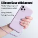 CrashStar With Logo With Free Lanyard Liquid Silicone Phone Case For iPhone 15 14 13 12 11 Pro Max Mini X XR XS 8 7 6 6S Plus + SE 2020 Soft Shockproof Phone Casing Anti-fall Phone Cover With Full Cover Camera Protection With Velvet Inside. 