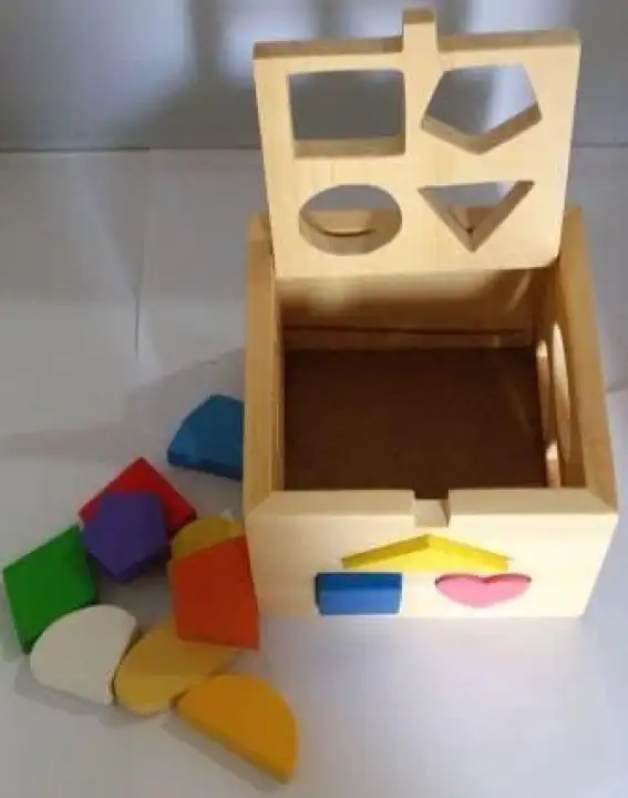 Mainan Edukatif / Edukasi Anak - Balok Puzzle Kayu - Kotak Pas al 