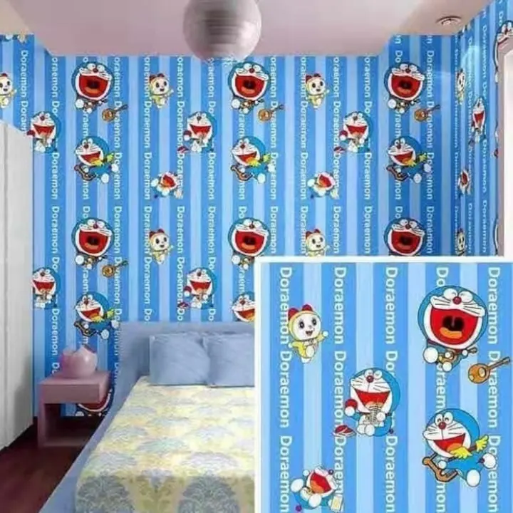 Promo Murah Cod Home Wallpaper Dinding Motif Doraemon Huruf Anti Air 45cm X10m Tersedia Juga Wallpaper Dinding Kamar Murah Wallpaper 3d Timbul Mewah Wallpaper Dinding Ruang Tamu Lazada Indonesia