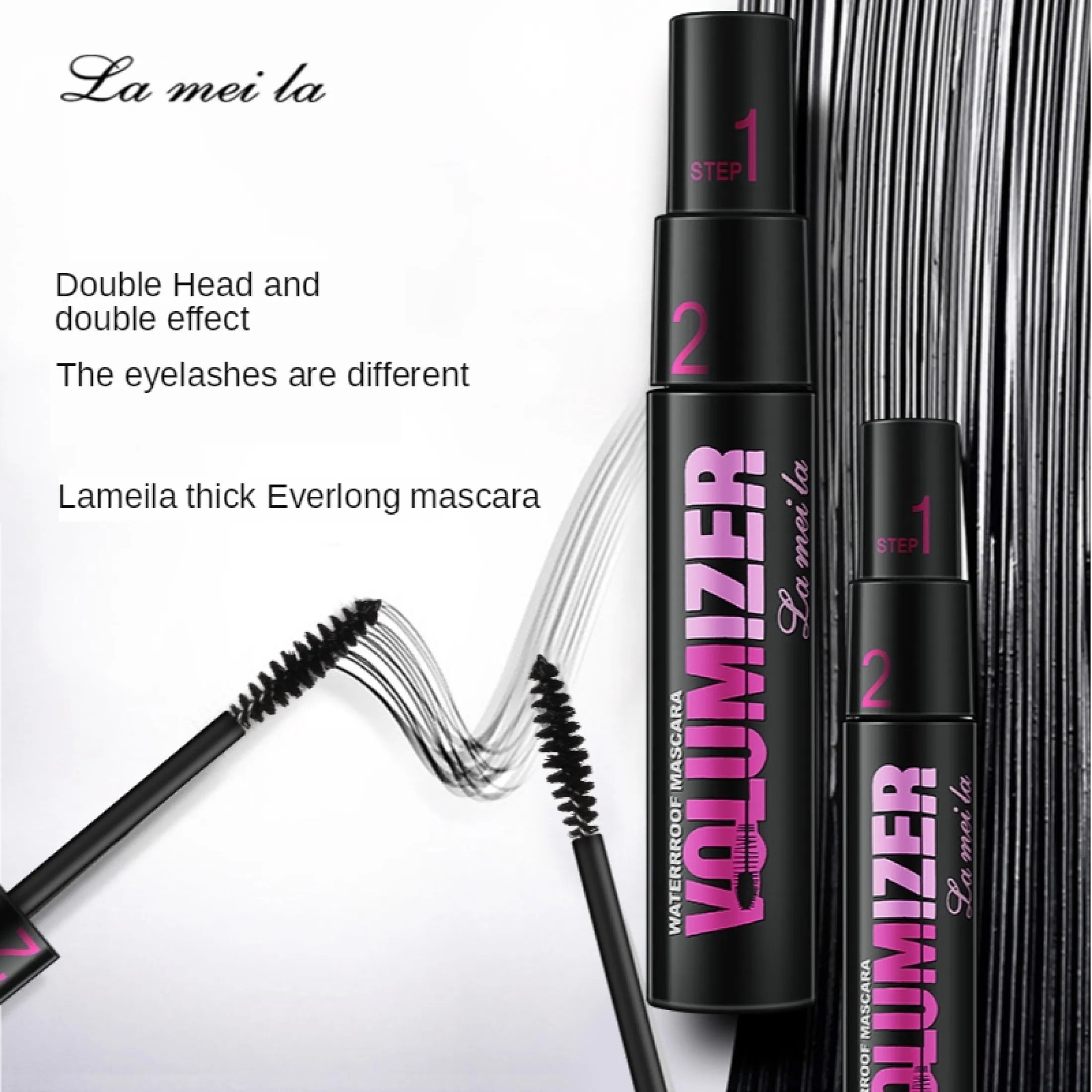 Lameila Mascara 2 Step Pink Maskara Volumizer Tahan Lama Maskara Anti Air Dan Tahan Lama Lazada Indonesia