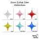 [Ecer] Balon Bintang 4 Sisi / Four Sided Star Shape Foil 20cm. 