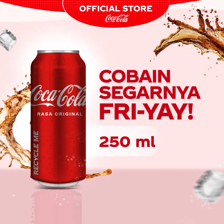 Liquid Rasa Cola Coca-Cola Original - Minuman Soda Rasa Kola - Kaleng 250ml | Lazada ...