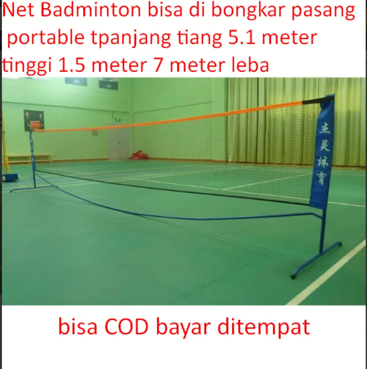 Net Badminton Bisa Di Bongkar Pasang Portable Tpanjang Tiang 5 1 Meter Tinggi 1 5 Meter 7 Meter Lebar 0 Free Tas Lazada Indonesia