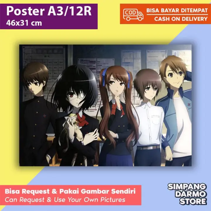 Poster Another Anime Misteri Horor Terbaru Mei Misaki Koichi Izumi Yukari Naoya Novel Adaptation Netflix Animasi