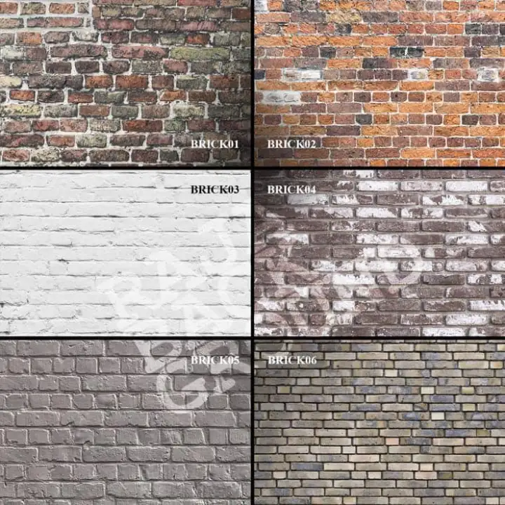 6 Background Foto Motif Brick Tembok Bata 50cm X 100cm Lazada Indonesia