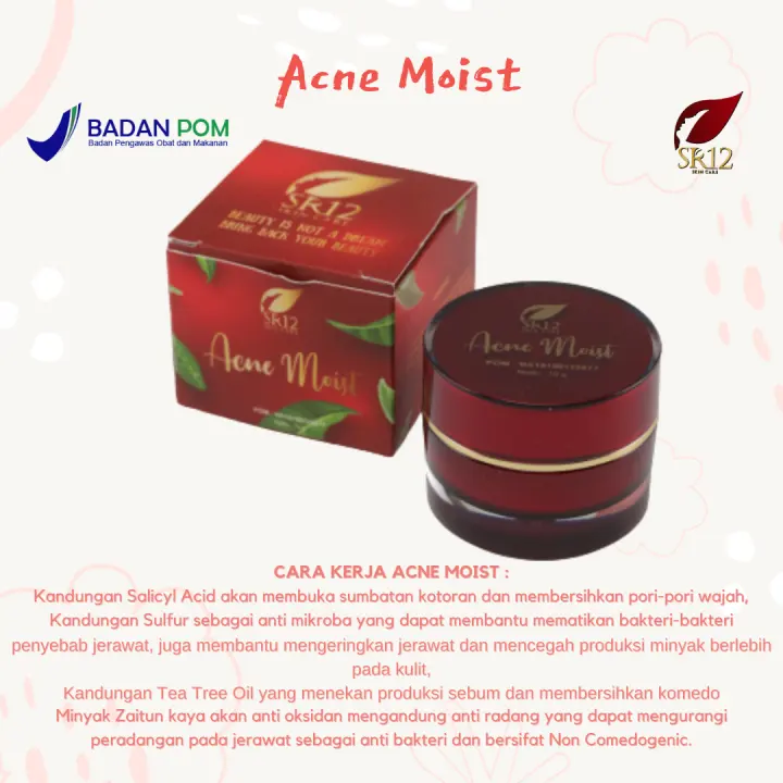 Sr12 Krim Kulit Berjerawat Acne Moist Krim Mengobati Jerawat Menghilangkan Jerawat Merawat Kulit Kering Mencerahkan Kulit Wajah Lazada Indonesia