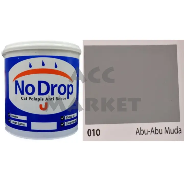 Cat Tembok Dinding 4kg No Drop Warna Abu Muda Lazada Indonesia