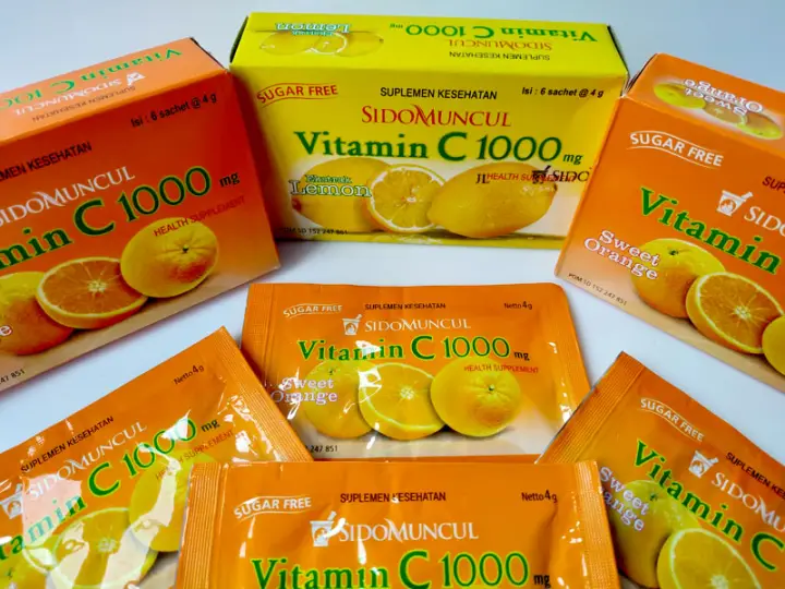 Vitamin C 1000 Sidomuncul Sugar Free Daya Tahan Tubuh Box 6 Sachet Lazada Indonesia