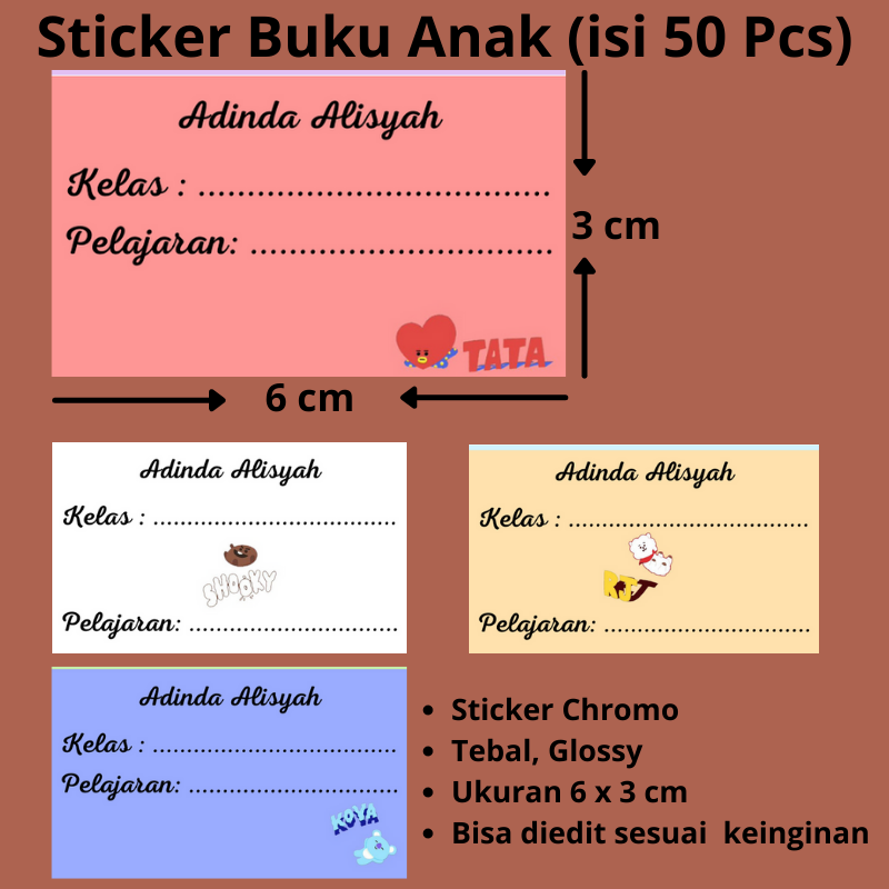 template label nama anak