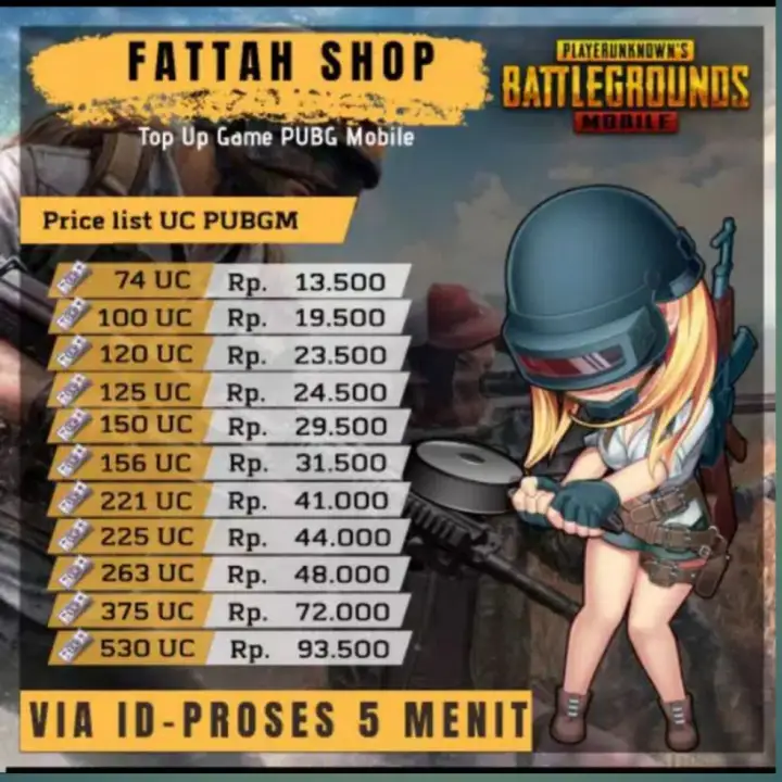 Top Up Uc Pubg Mobile Via Id Lazada Indonesia