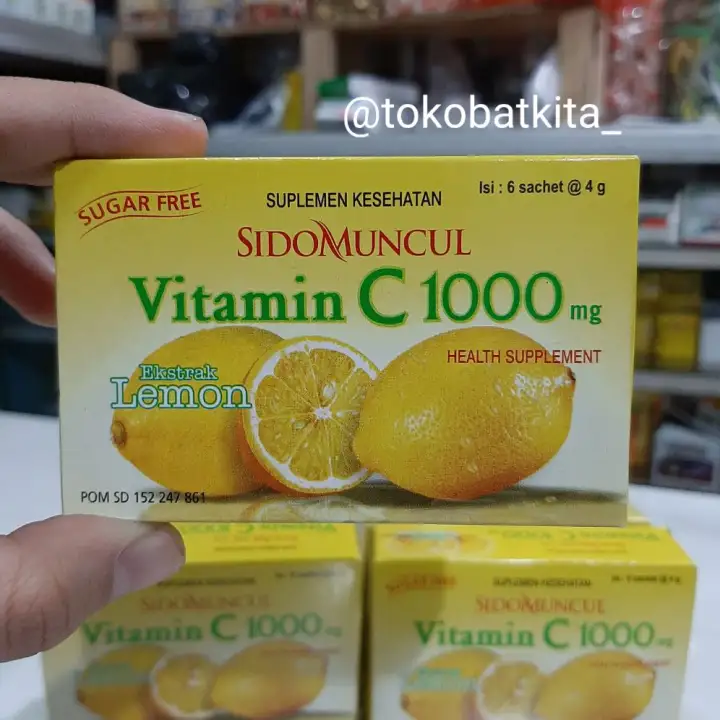 Harga 1kotak Sidomuncul Vitamin C1000 Bebas Gula Serbuk Seduh Air Panas Hangat Dingin Lazada Indonesia