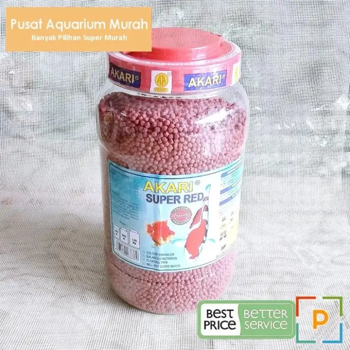 Pakan Ikan Koi Akari Super Red 2 Mm Kemasan 1 25 Kg Mencerahkan Warna Lazada Indonesia