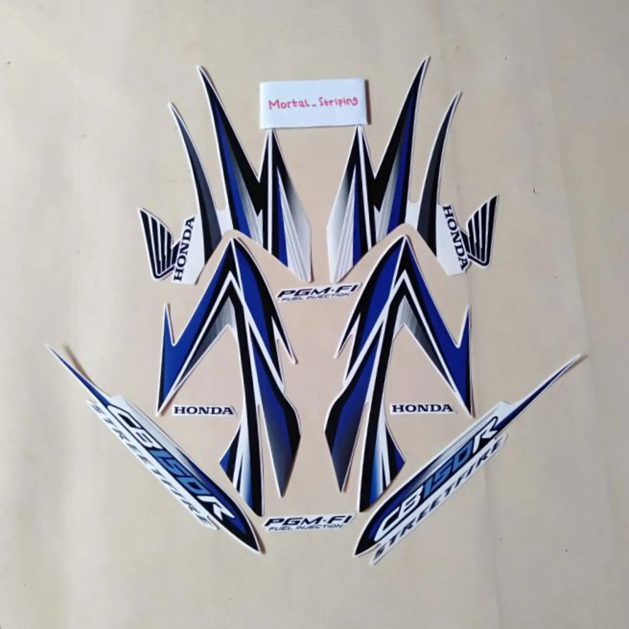 STIKER STRIPING LIS BODY CBR CB 150 R TAHUN 2013 PUTIH BIRU STANDAR Lazada Indonesia