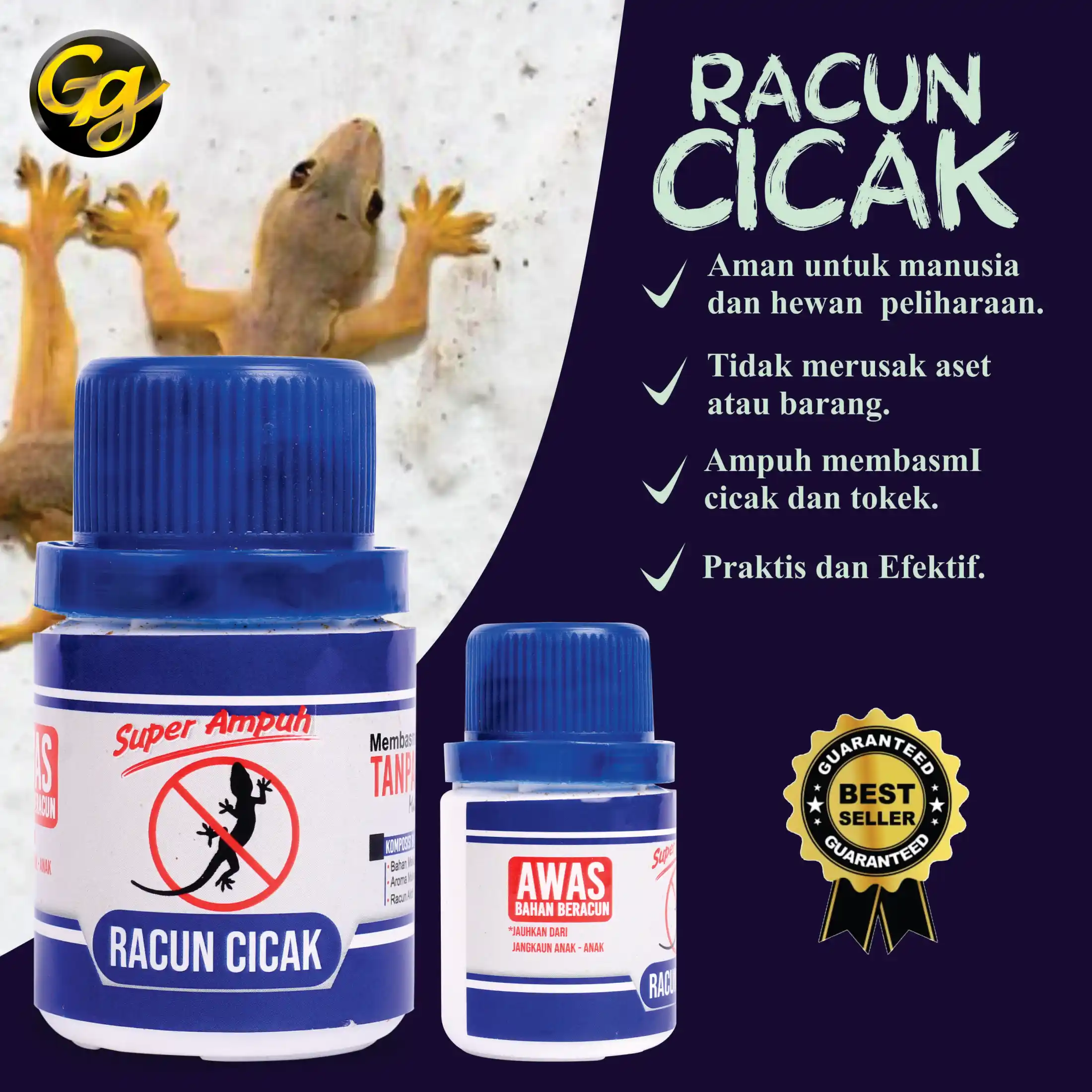 Racun Cicak Dan Tokek Pembasmi Cicak Dan Tokek Tuntas Dan Efektif Lazada Indonesia