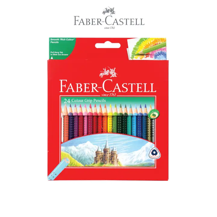 Faber Castell Colour Grip Pencils 24 Pensil Warna Isi 24 Pcs Lazada Indonesia