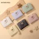 Hathin muii - DOMPET lipat kecil  KULIT PREMIUM fashion Korean style Sederhana wallet import bahan kulit pu dompet wanita. 