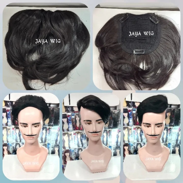 Toupee Rambut Pria Buat Penutup Botak Bagian Tengah Rambut Bisa Juga Buat Menutupi Rambut Uban Lazada Indonesia