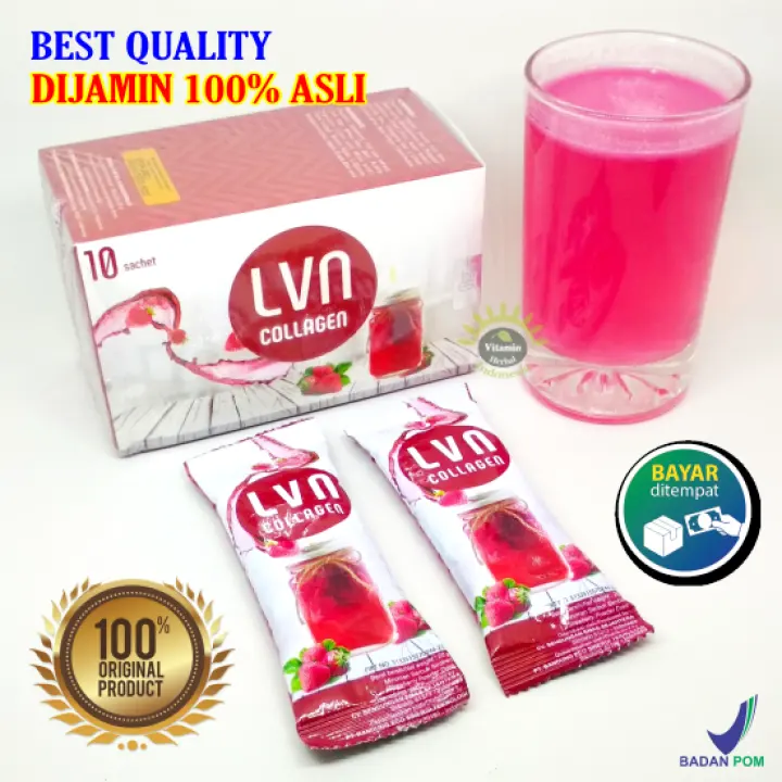 Lvn Collagen Produk Original Minuman Kolagen Memutihkan Menghaluskan Mencerahkan Kulit Tubuh Wajah Muka Anti Aging Lazada Indonesia