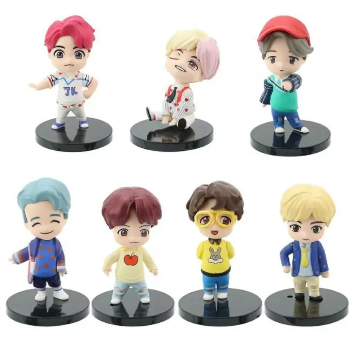 Figure Bts Mini Doll Set Isi 7 Lazada Indonesia