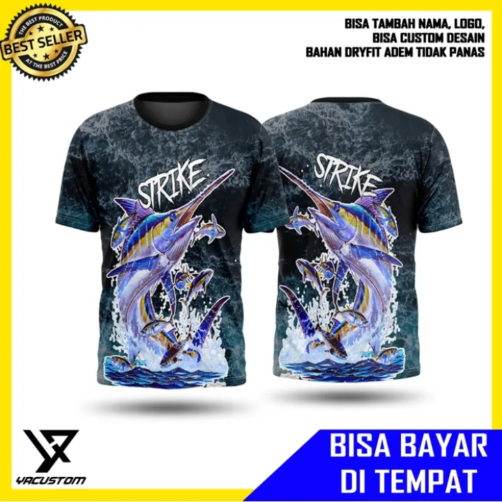 Baju Jersey Mancing Terbaru Lengan Pendek Full Printing Kaos Mancing Mania Fishing Pria Ukuran Jumbo Custom Gratis Pasang Nama Logo Mcg02 Lazada Indonesia