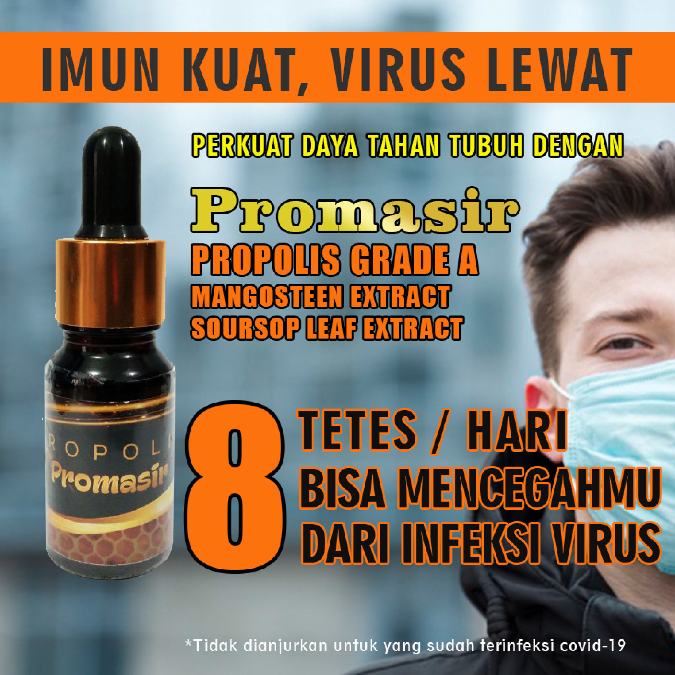 Penambah Imun Anak Remaja Dewasa Pengganti Vitamin C Vitamin Penambah Kekebalan Tubuh Imun Tubuh Anti Virus Promasir Propolis Plus Multivitamin C Plus Herbal Anti Bodi Dewasa Anti