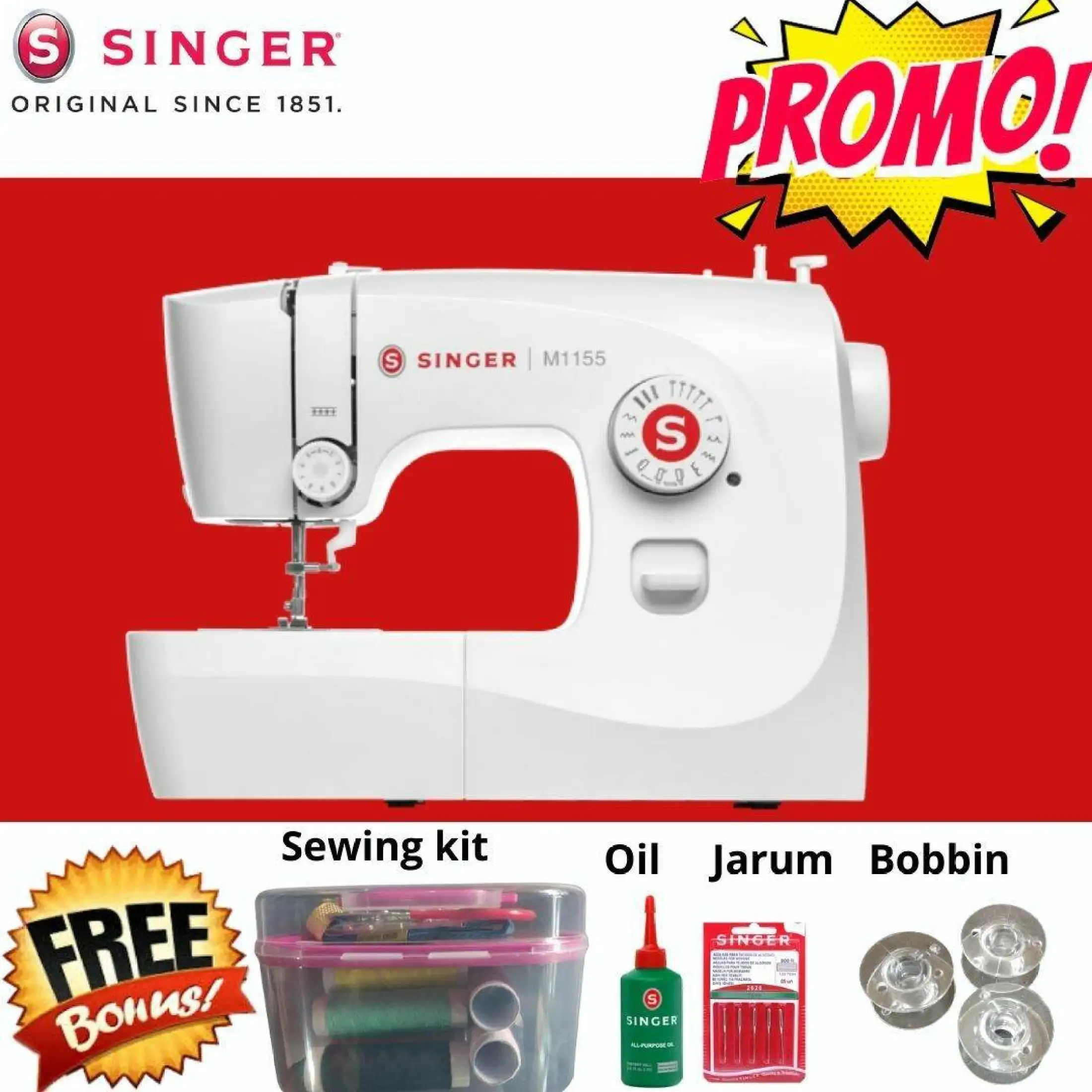 Mesin Jahit Portable Singer M1155 Terbaru Murah Mesin Jahit Singer Terbaru Lazada Indonesia