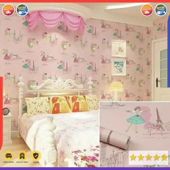 Cod Wallpaper Sticker Dinding Kamar Anak Balerina Pink Dekorasi Rumah Dan Sedia Juga Hiasan Dinding Dapur Hiasan Dinding Kamar Hiasan Dinding Bunga Hiasan Dinding Kayu Hiasan Dinding Bts Hiasan Dinding Islami Lazada