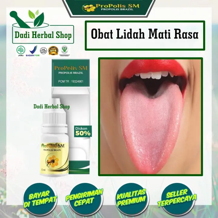 Obat Lidah Mati Rasa Lidah Tidak Berasa Mengembalikan Lidah Yang Mati Rasa Lidah Kebas Lidah Terasa Baal Propolis Sm Brazil Bisa Cod Bayar Di Tempat Lazada Indonesia