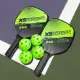 Raket Pickleball Paddle Set Bola Pickleball 40 Lubang Ball Racquet With Balls Sports Accessory. 