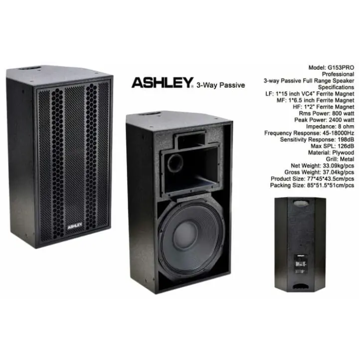 Bisa Cod Speaker Pasif Ashley G153pro 3way Original Audio Lazada Indonesia
