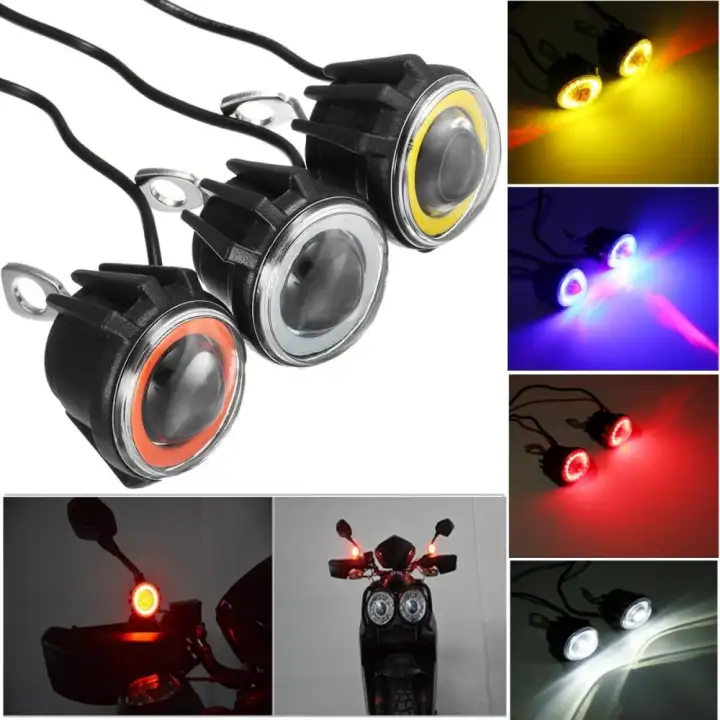 Lampu Tembak Sorot Led Cree Spion Motor Mini Projector Ae De 15w Angel Eyes Merah Lazada Indonesia