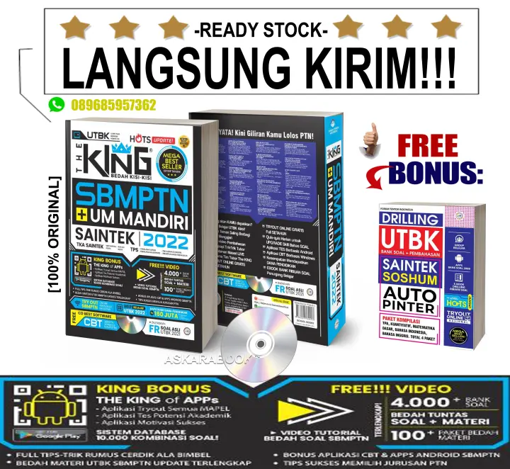 Sbmptn Saintek 2022 Gratiss 1 Buku Utbk Saintek The King Bedah Kisi2 Sbmptn Um Mandiri Saintek 2022 Free Cd Bubble Wrap Lazada Indonesia