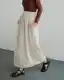 Rok panjang cargo premium korean style / Rok wanita kekinian bahan crinkle airflow jumbo terbaru. 
