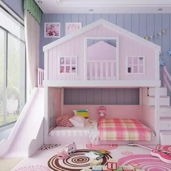 Ranjang Tempat Tidur Tingkat Rumah Prosotan Dipan Susun Anak Pink Lazada Indonesia