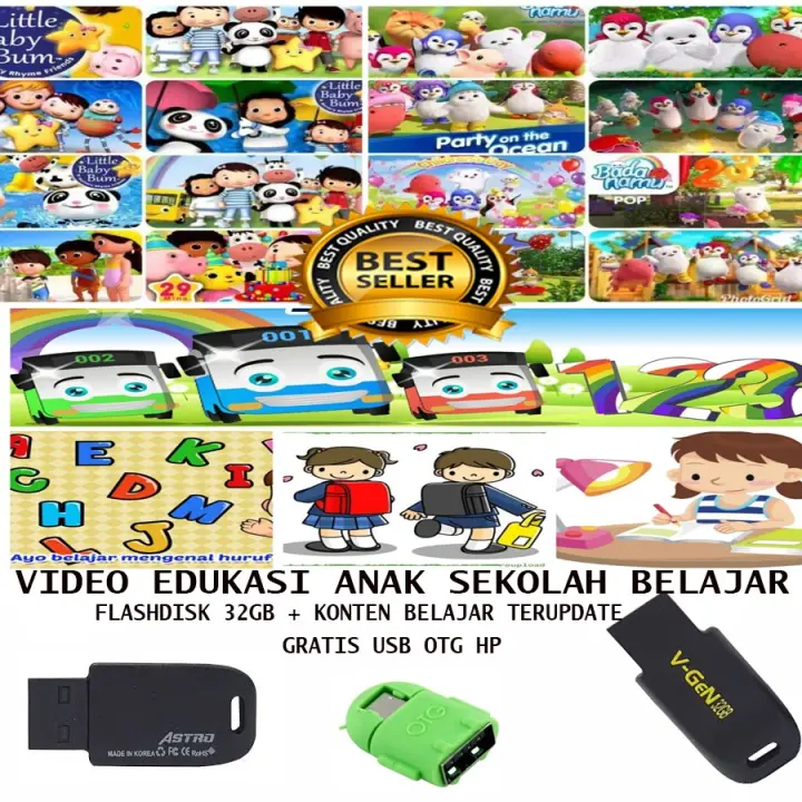 Flashdisk Video Edukasi Belajar Anak Pintar Cerdas Cermat V Gen 32gb Gratis Otg Hp Belajar Tentang Berhitung Membaca Termurah Edukasi Sekolah V Gen Flashdisk 32gb Lazada Indonesia